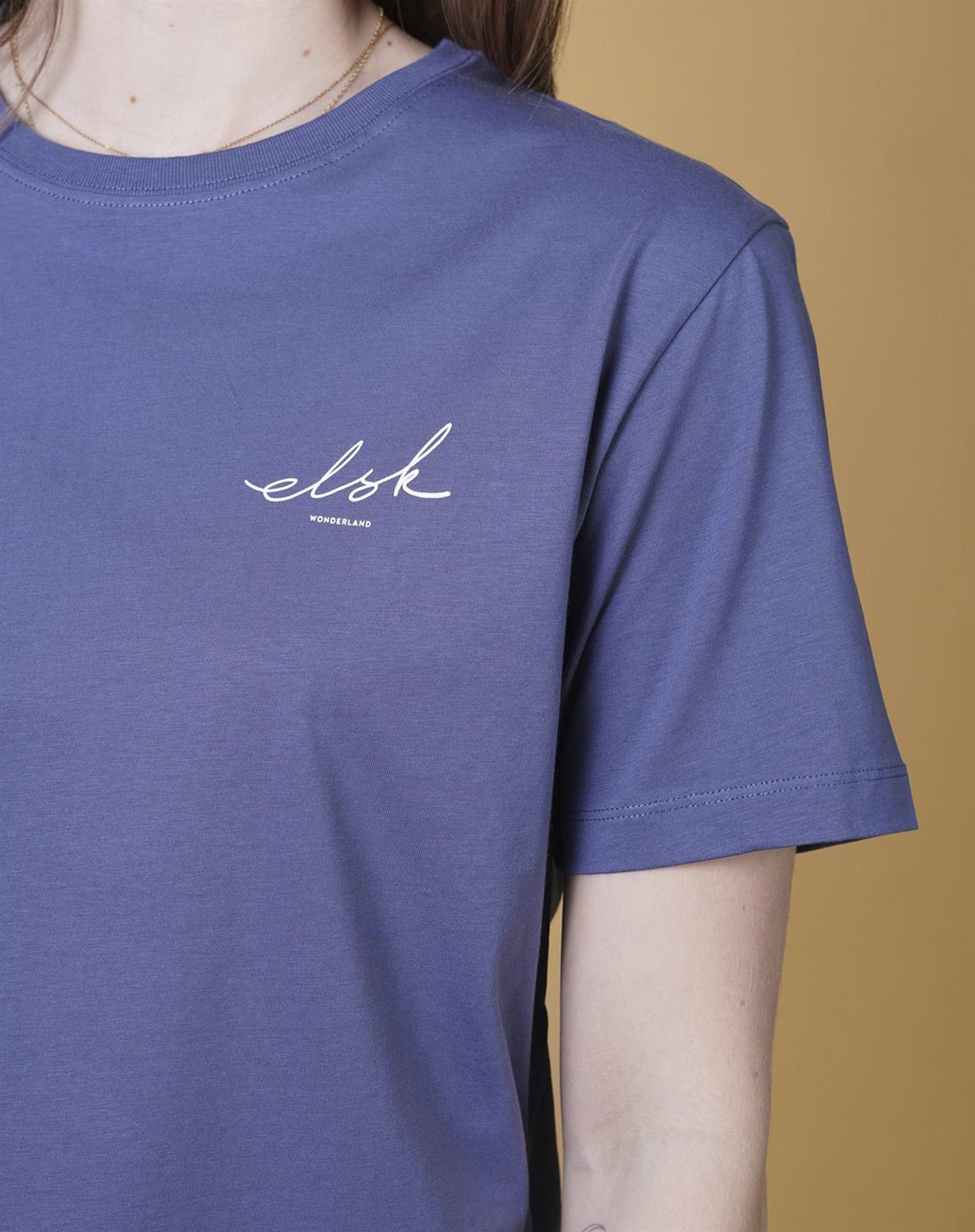 Elsk - Signed Basic Womens Casual T-shirt - Vintage Blue